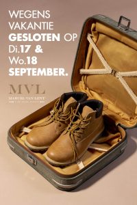 Wegens vakantie gesloten op di 17 en wo 18 september